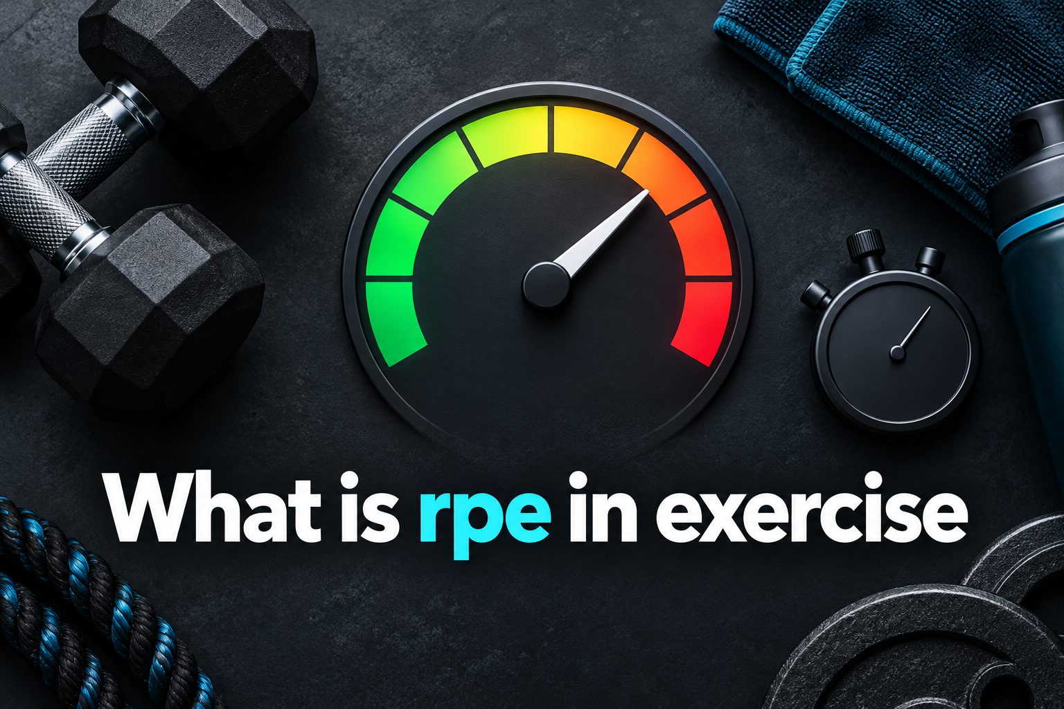 Person checking an RPE chart during a gym workout